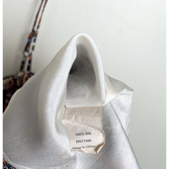 J‎ Crew Dress Paisley Short Casual Cocktail Sz 4 100% Silk - Picture 6 of 8